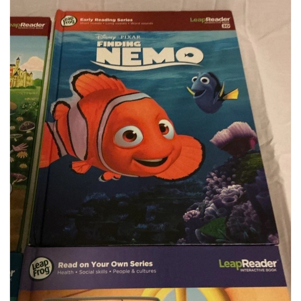 Lot Of 4 Leapfrog LeapReader Hard Cover Books, Dora, Nemo, Doc McStuffins.. - Picture 3 of 11